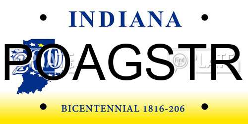 POAGSTR Indiana License Plate