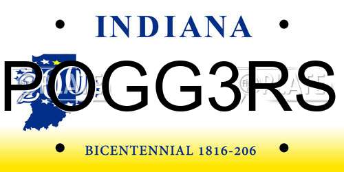 POGG3RS Indiana License Plate