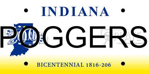 POGGERS Indiana License Plate