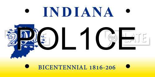 POL1CE Indiana License Plate