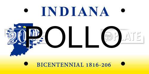 POLLO Indiana License Plate