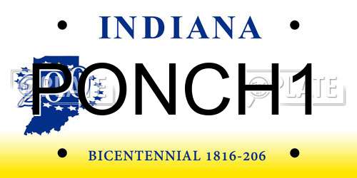 PONCH1 Indiana License Plate