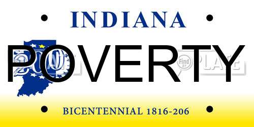 POVERTY Indiana License Plate