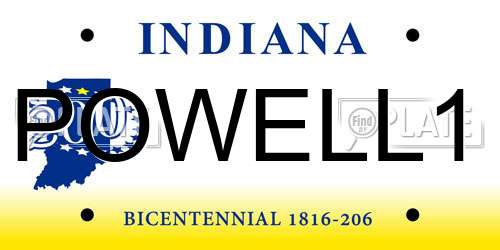 POWELL1 Indiana License Plate