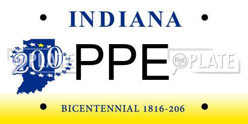 PPE Indiana License Plate