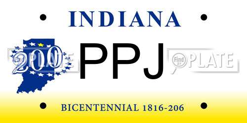 PPJ Indiana License Plate
