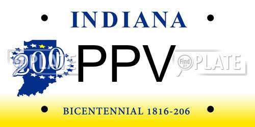 PPV Indiana License Plate