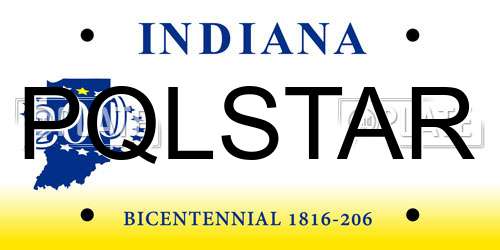 PQLSTAR Indiana License Plate