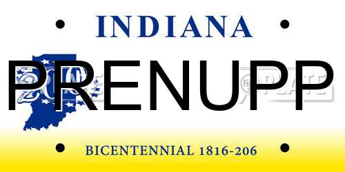 PRENUPP Indiana License Plate