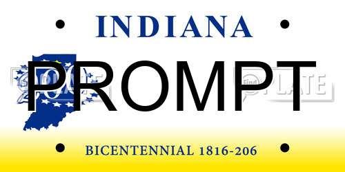PROMPT Indiana License Plate