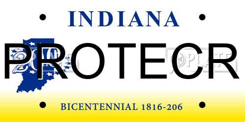 PROTECR Indiana License Plate
