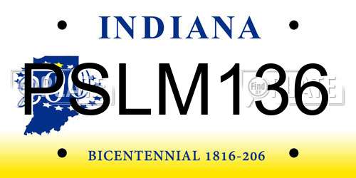 PSLM136 Indiana License Plate