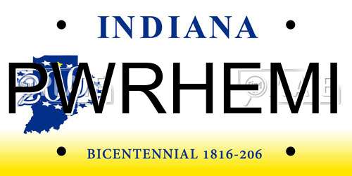 PWRHEMI Indiana License Plate