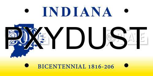 PXYDUST Indiana License Plate