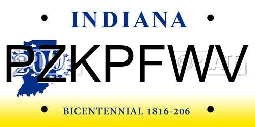 PZKPFWV Indiana License Plate