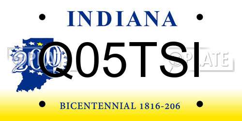 Q05TSI Indiana License Plate