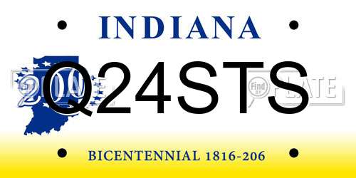 Q24STS Indiana License Plate