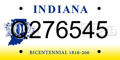 Q276545 Indiana License Plate