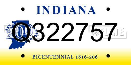 Q322757 Indiana License Plate