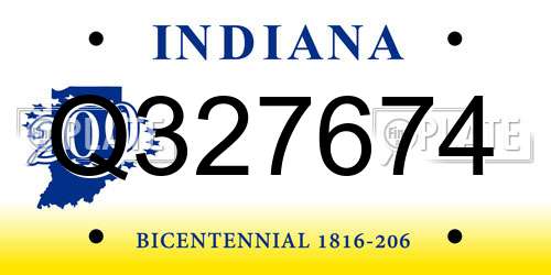 Q327674 Indiana License Plate