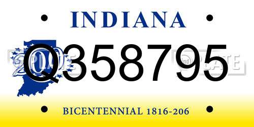 Q358795 Indiana License Plate