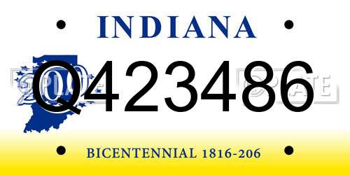 Q423486 Indiana License Plate