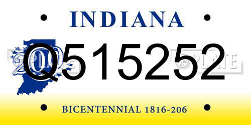 Q515252 Indiana License Plate