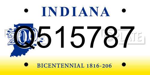 Q515787 Indiana License Plate