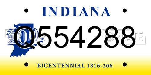 Q554288 Indiana License Plate