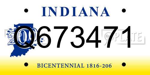 Q673471 Indiana License Plate