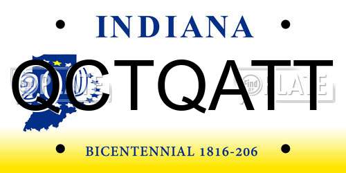 QCTQATT Indiana License Plate