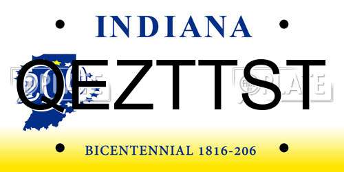 QEZTTST Indiana License Plate