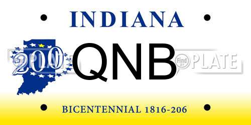 QNB Indiana License Plate