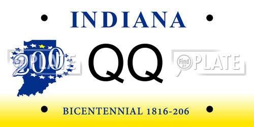 QQ Indiana License Plate