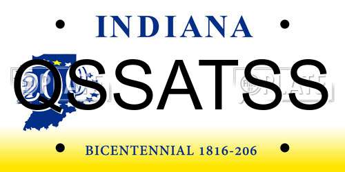 QSSATSS Indiana License Plate