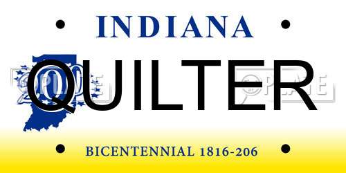 QUILTER Indiana License Plate
