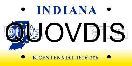 QUOVDIS Indiana License Plate