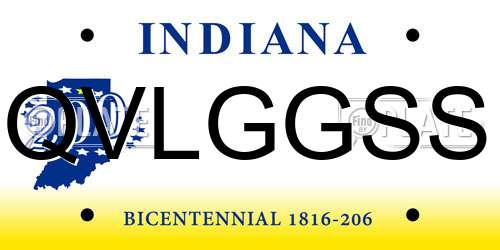 QVLGGSS Indiana License Plate
