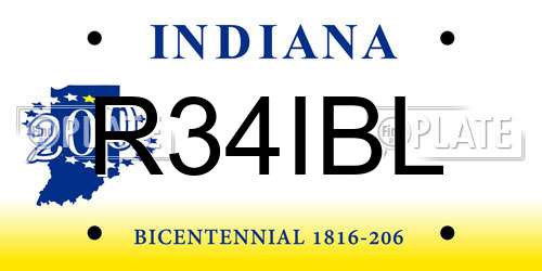 R34IBL Indiana License Plate