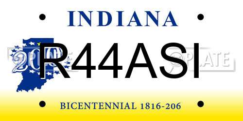 R44ASI Indiana License Plate