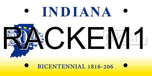 RACKEM1 Indiana License Plate
