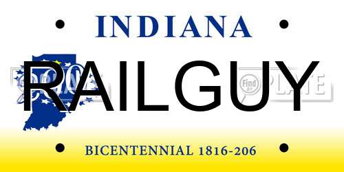 RAILGUY Indiana License Plate