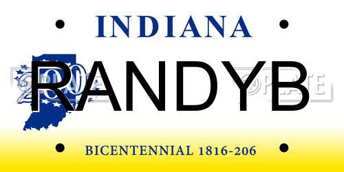 RANDYB Indiana License Plate