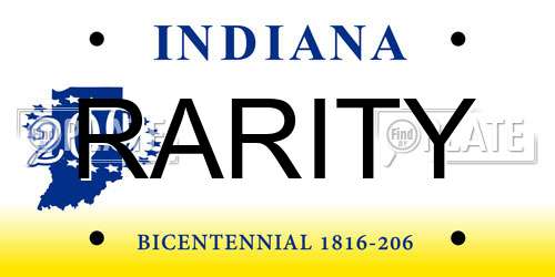 RARITY Indiana License Plate