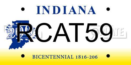 RCAT59 Indiana License Plate