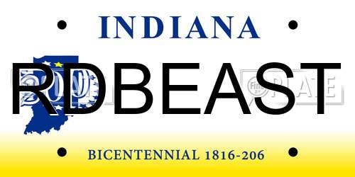 RDBEAST Indiana License Plate