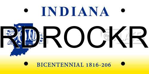 RDROCKR Indiana License Plate