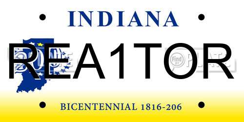 REA1TOR Indiana License Plate