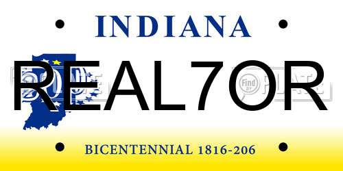 REAL7OR Indiana License Plate