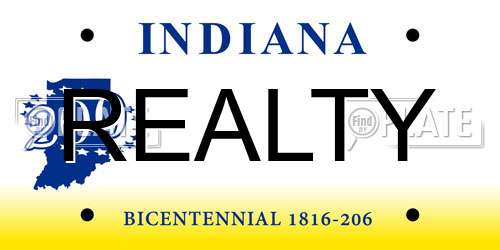 REALTY Indiana License Plate